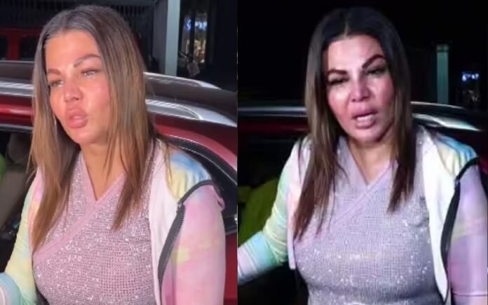 rakhi sawant cries says says mere nasib mein itna dard kyu latest video adil durrani dvy | पैपराजी के सामने छलका राखी सावंत का दर्द, फूट-फूटकर रोई, बोली