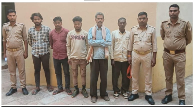 नवरात्रि के मद्देनज़र कोन पुलिस की सख्त कार्रवाई, शांति भंग में 5 लोग गिरफ्तार