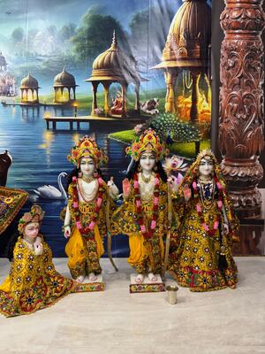 Divine Arrival After Twenty Years of Waiting: Lord Sri Ram, Lakshman, Sita, and Hanuman Ji Grace New Navadvip Dham