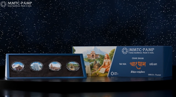 Divine Blessings in Silver: MMTC-PAMP Launches 99.99%+ Silver Char Dham 20gm Coin Series Honouring India's Spiritual Compass