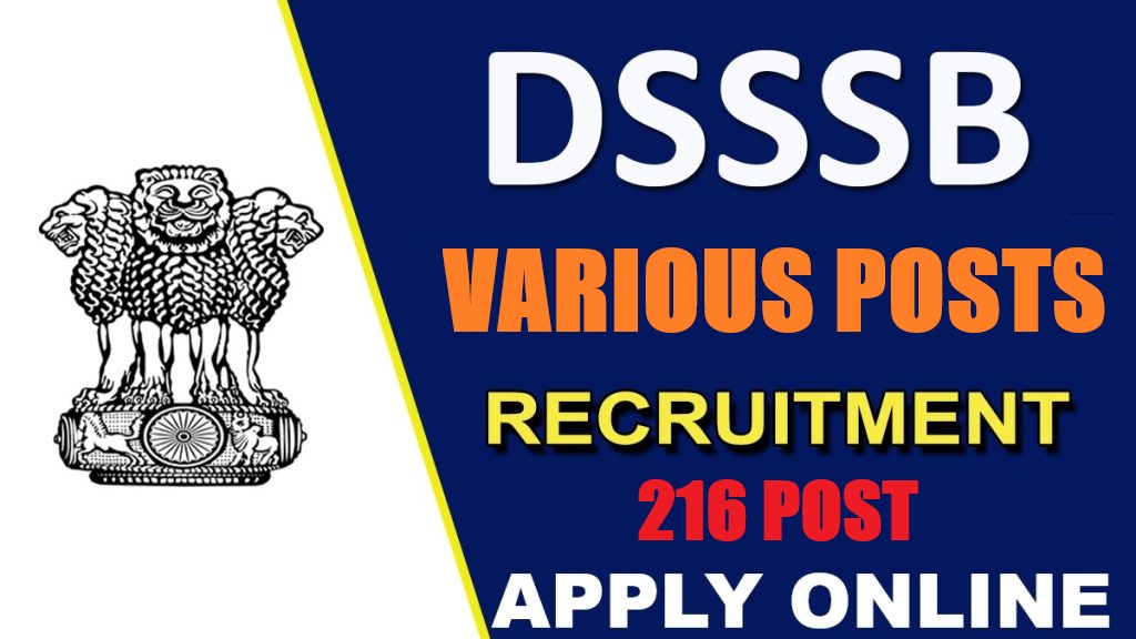 Delhi DSSSB Various Post Recruitment 2026