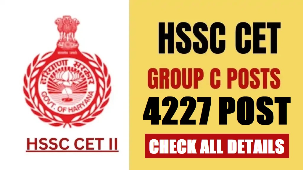 Haryana HSSC Group C Various Post Recruitment 2026 Out For 4227 Posts