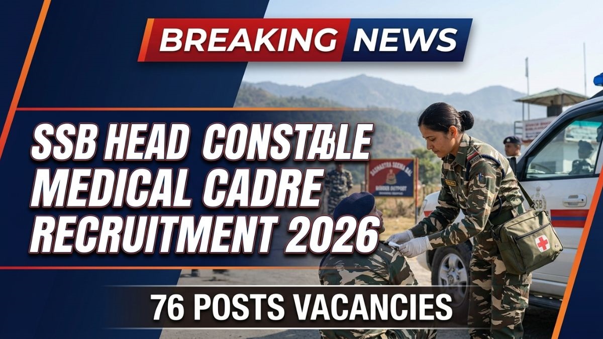 SSB Head Constable (Medical Cader) Recruitment 2026