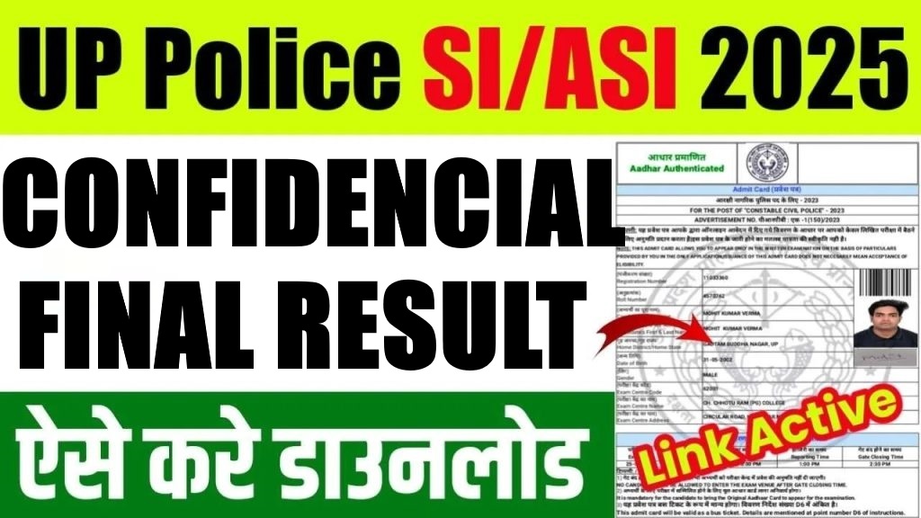 UP Police SI, ASI Final Result 2026 Out