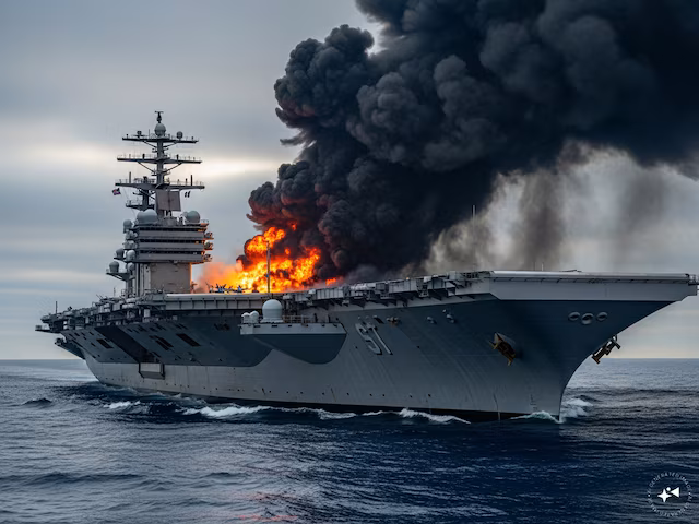 समंदर में जला अमेरिका का 'समुद्री दैत्य', 30 घंटे में बुझी आग, पस्त महाबली