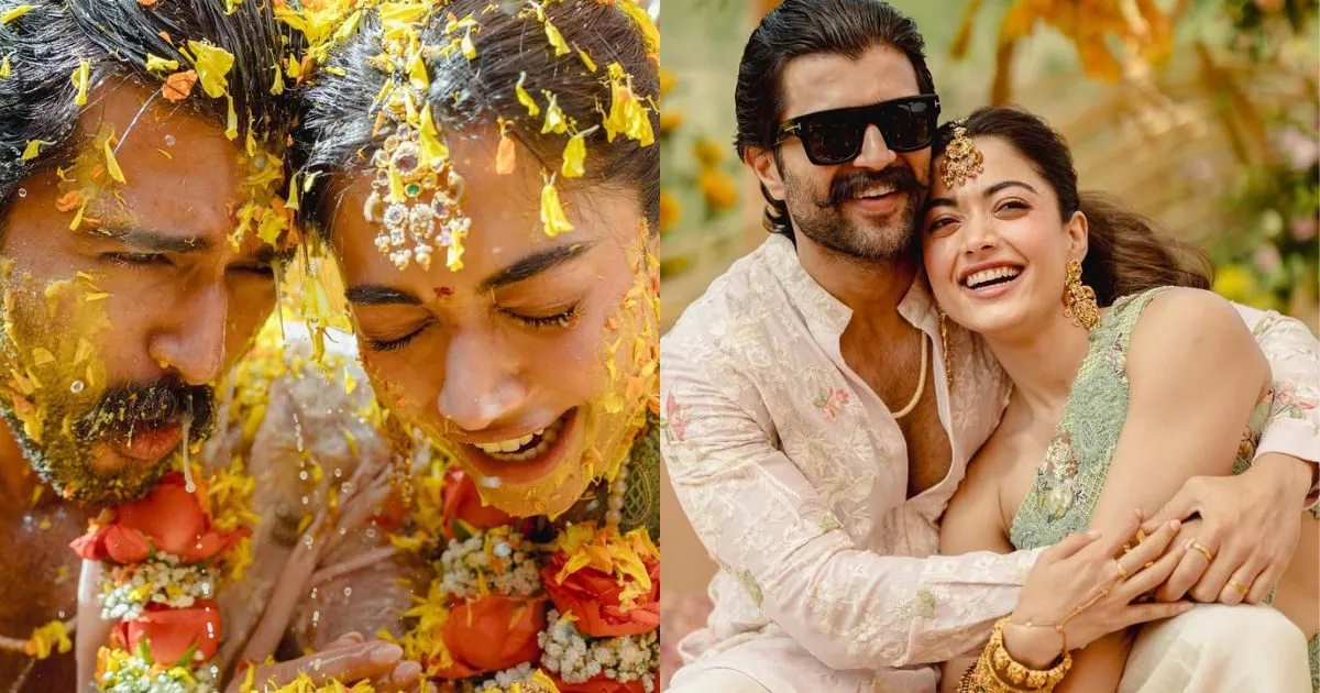 रश्मिका मंदाना ने शेयर की हल्दी सेरेमनी की अनसीन तस्वीरें, पति विजय देवरकोंडा संग खिलखिलाती नजर आईं ‘श्रीवल्ली’