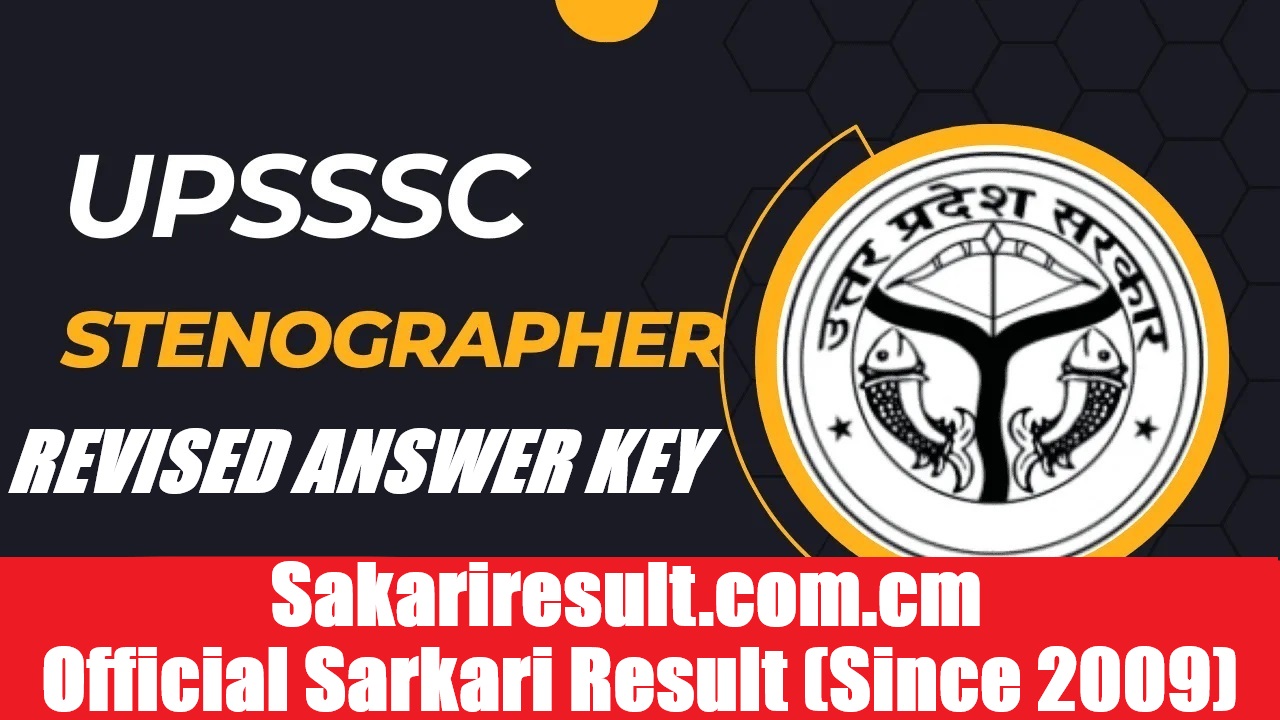 UPSSSC Stenographer Revised Answer Key 2026 Out