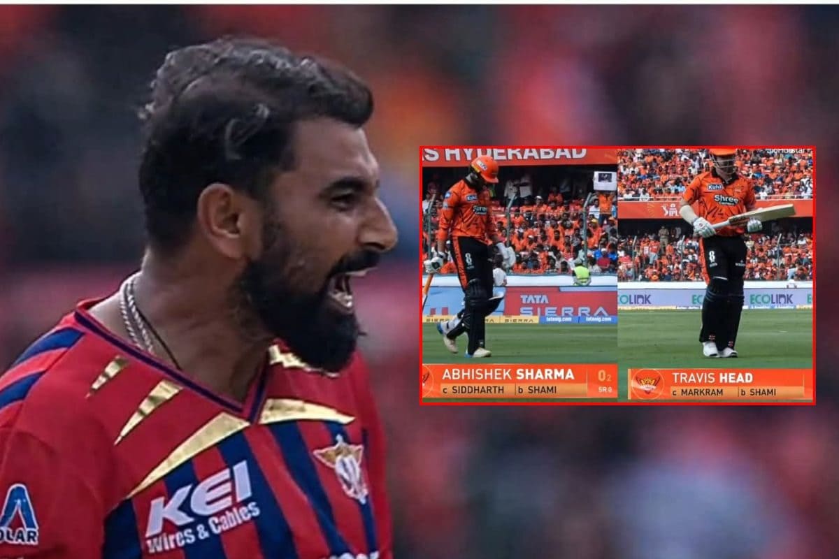 अभिषेक शर्मा और ट्रेविस हेड के लिए काल बने मोहम्मद शमी, फुस्स हुआ सनराइजर्स का तोप बल्लेबाज