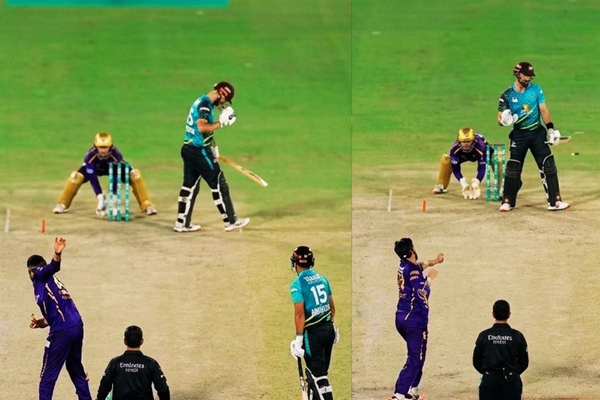पाकिस्तान सुपर लीग में जमकर हुआ ड्रामा, उस्मान तारिक की बॉल खेलने से मिचेल ने किया मना, अंपायर को बीच में आना पड़ा