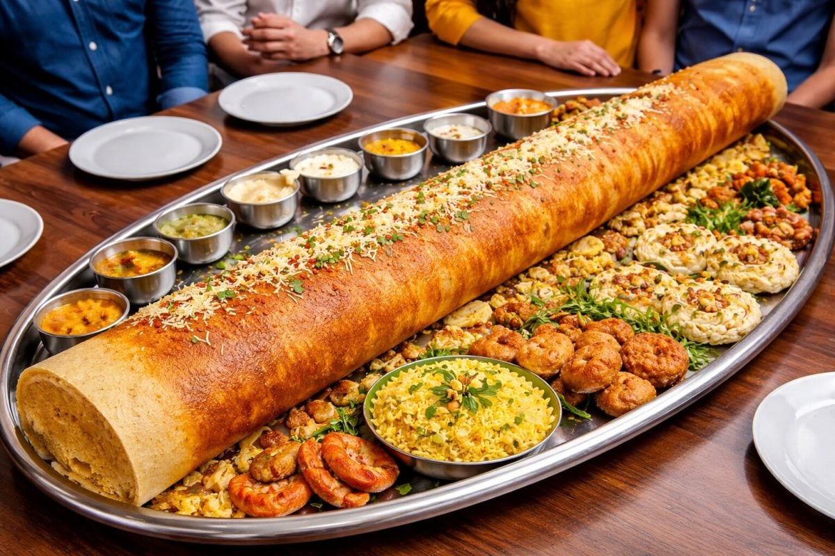 जमशेदपुर के फूडीज की पहली पसंद बाहुबली महाराज डोसा, एक में भरे 6 लोगों का पेट, खाने से पहले सब लेते फोटो!