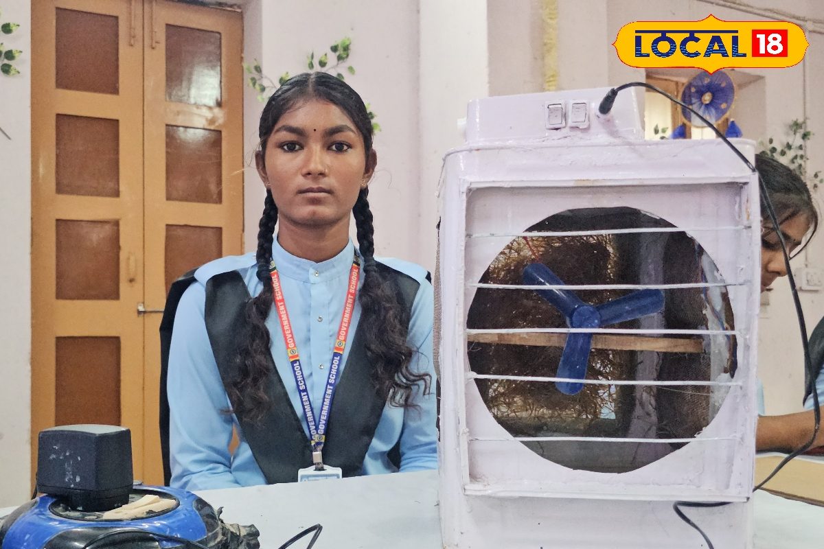 ₹700 में पाएं ठंडी हवा! 10वीं की भावना का जुगाड़, कबाड़ से बना देसी कूलर, गांव में बना गर्मी का सस्ता इलाज