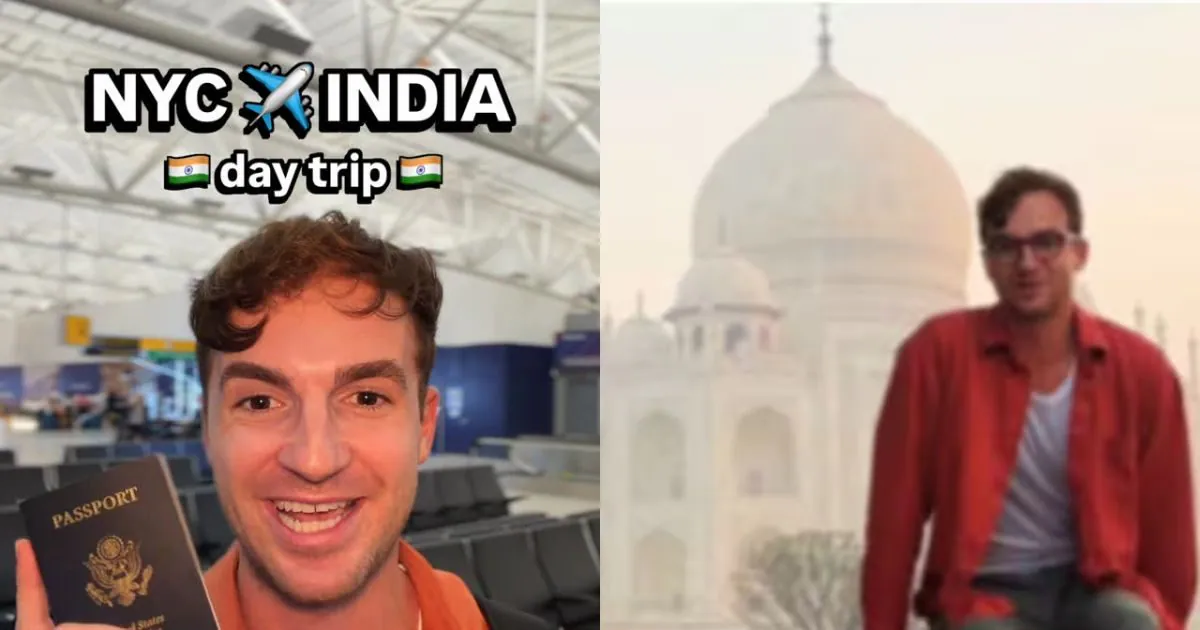 Kevin Droniak NYC to India day trip | अमेरिका से आगरा सिर्फ ताज महल देखने पहुंचा ये शख्स, 24 घंटे में नाप डाला पूरा समंदर, शेयर किया एक्सपीरिएंस!