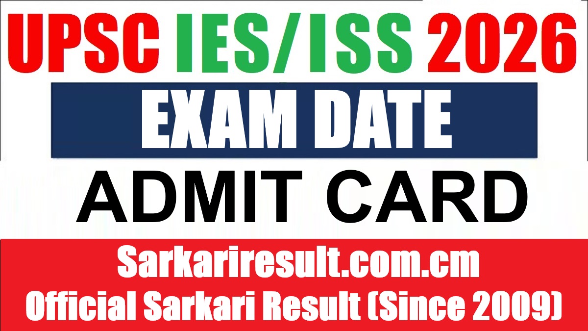 UPSC IES/ISS Exam Date 2026 Out
