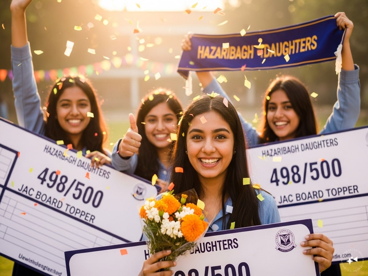 JAC बोर्ड में नंबरों की बारिश! 500 में से 498 अंक लाकर 4 बने टॉपर, हजारीबाग की बेटियों ने फिर गाड़ा झंडा