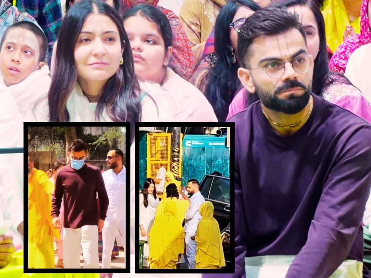 नंगे पैर, चेहरे पर मास्क…जर्मन इन्फ्लुएंसर की फोटो विवाद के बाद विराट कोहली वृंदावन पहुंचे, वीडियो हुआ वायरल