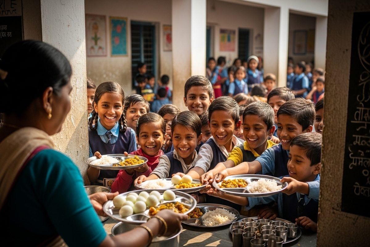 मिड-डे मील में बच्चों को मिला अंडा, फोड़ते ही अंदर से निकला कुछ ऐसा, स्कूल में मच गया हंगामा