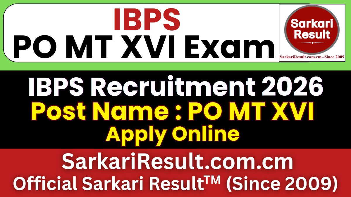 IBPS PO MT XVI Recruitment 2026