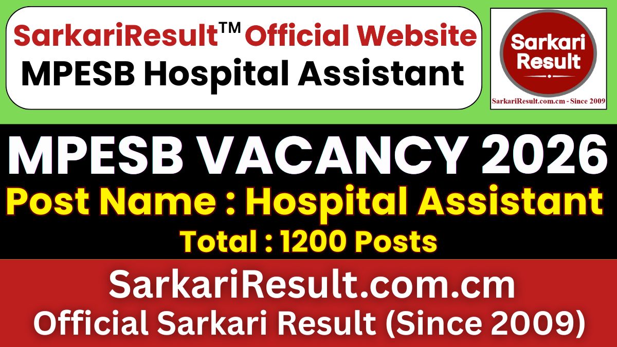 MPESB Hospital Assistant Admit Card 2026 Out
