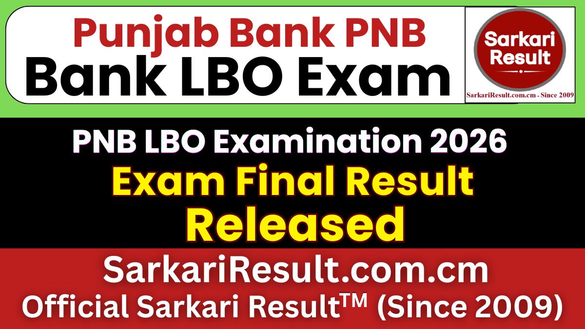 PNB Bank LBO Final Result 2026 Out