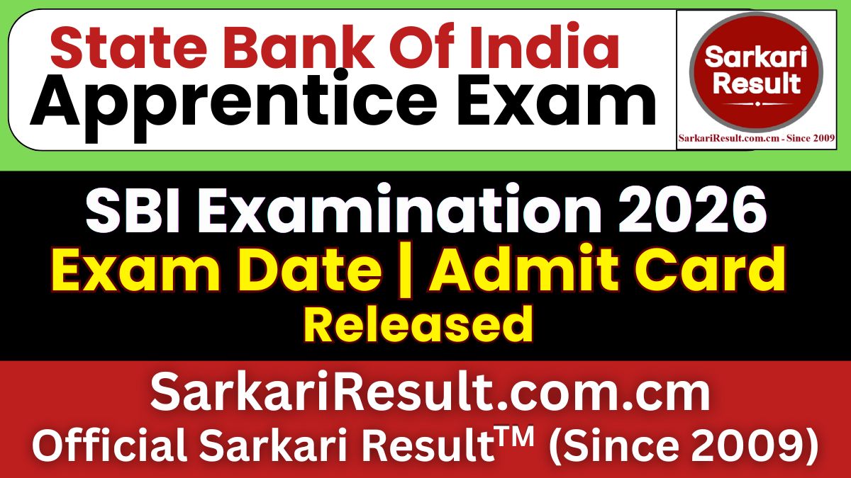 SBI Apprentice Admit Card 2026 Out