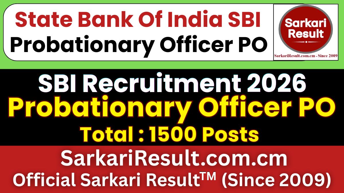 SBI PO Recruitment 2026 | Apply Online