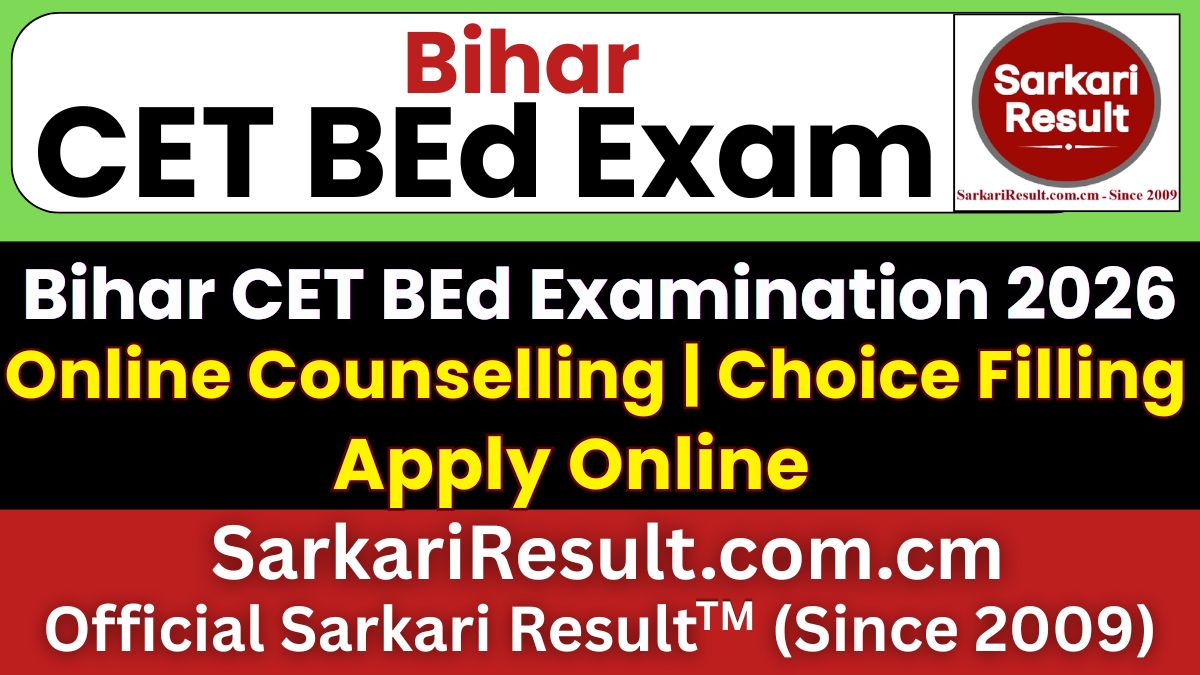 Bihar CET B.Ed 1st Round Allotment Result 2026